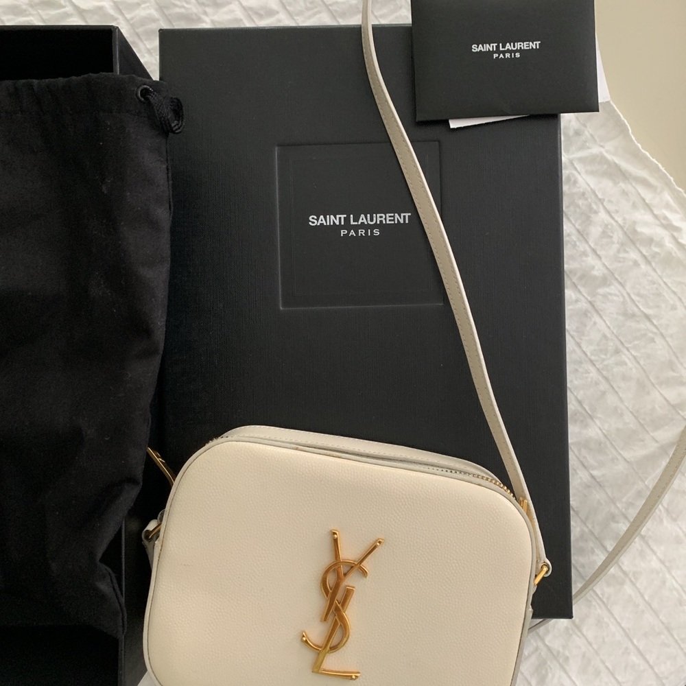 White Saint Laurent Camera Bag